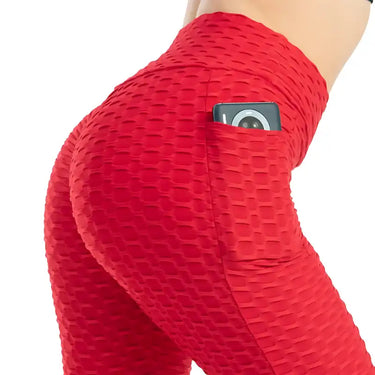 Legging de Sport Rouge - vu de profil - cocoonease